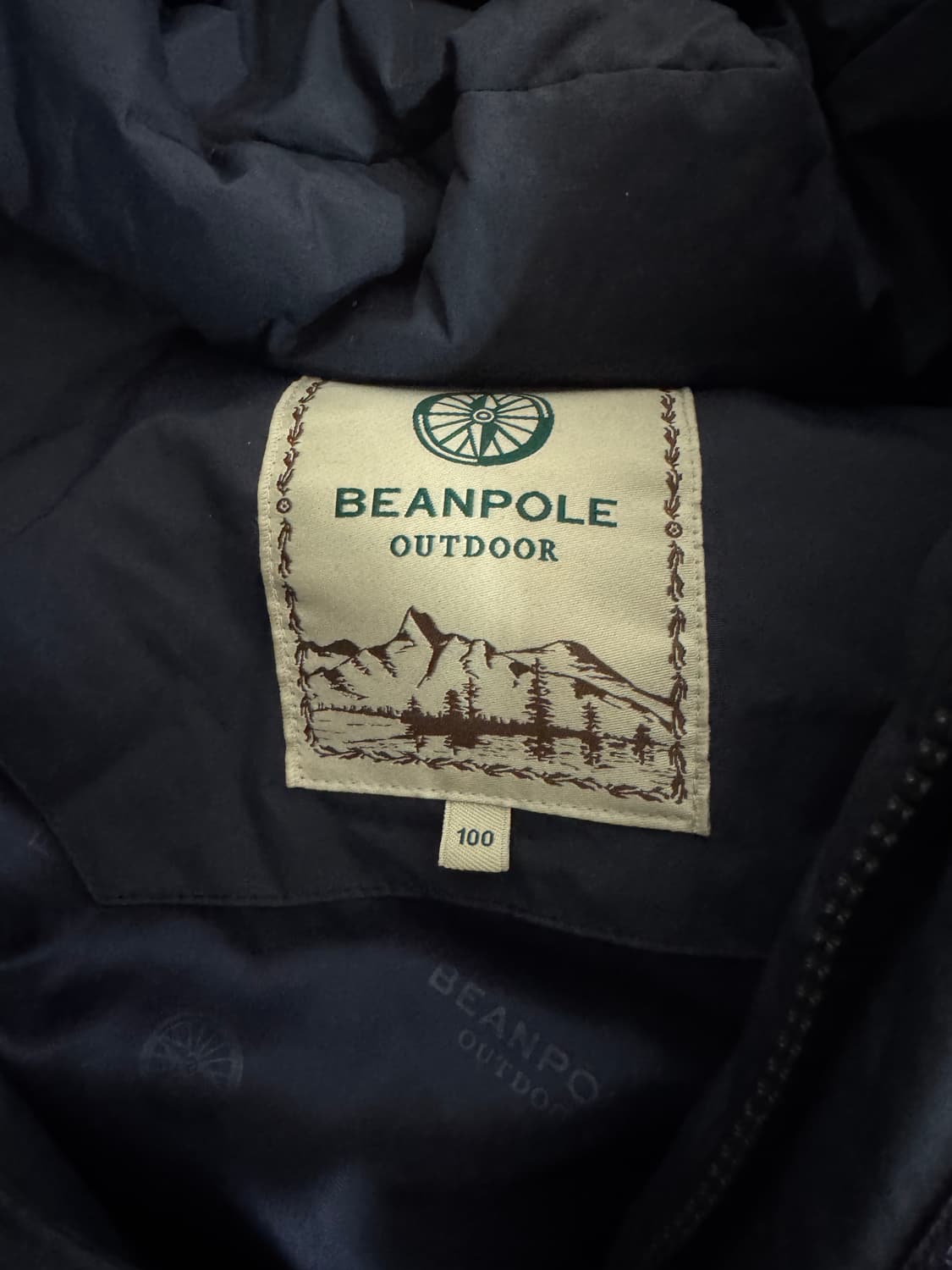 빈폴 아웃도어 덕 다운 후드 야상 점퍼 L 네이비 상품이미지3