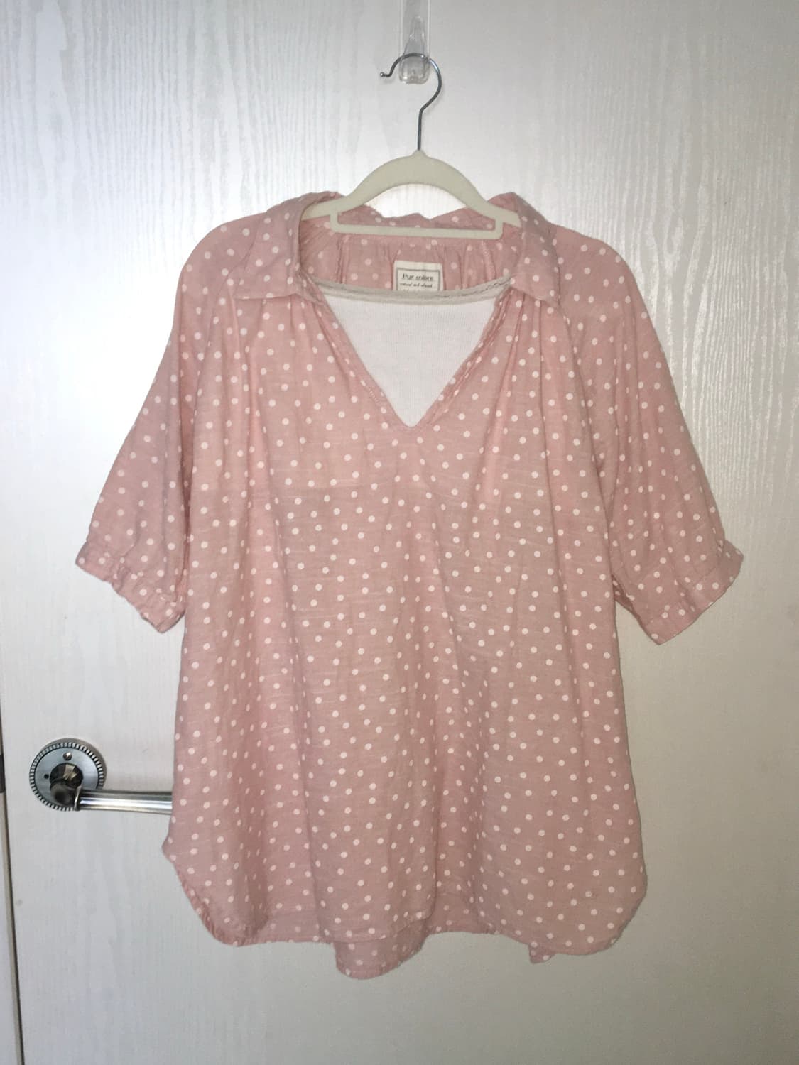 Pink dot lace blouse 상품이미지3