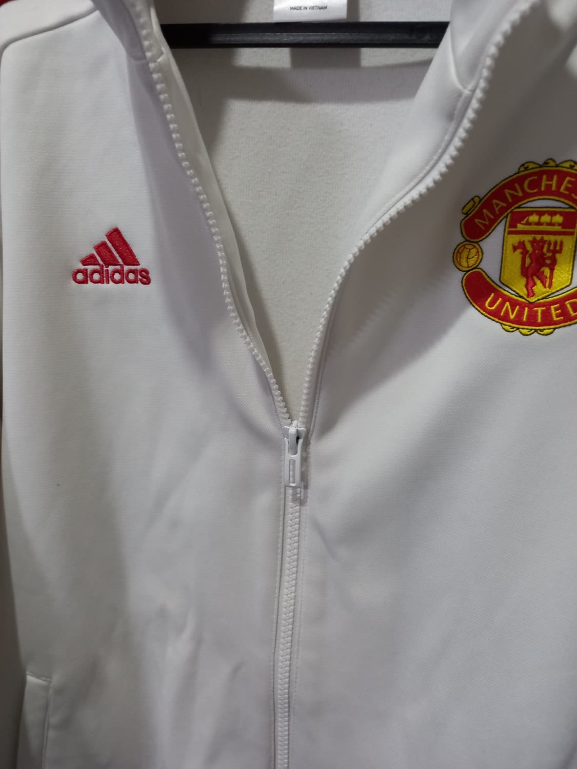 아디다스 희귀 대장급 맨유 흰빨 화이트 트랙탑 저지 져지집업 95~100 상품이미지3