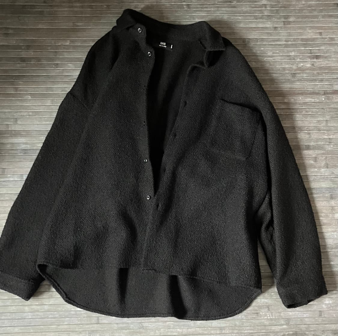 Overfit black wool shirts jacket 상품이미지1