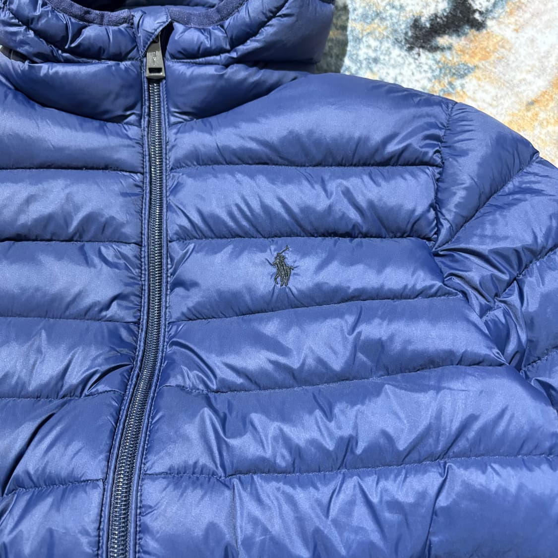 폴로 빈티지 네이비 경량후드패딩 상품이미지2
