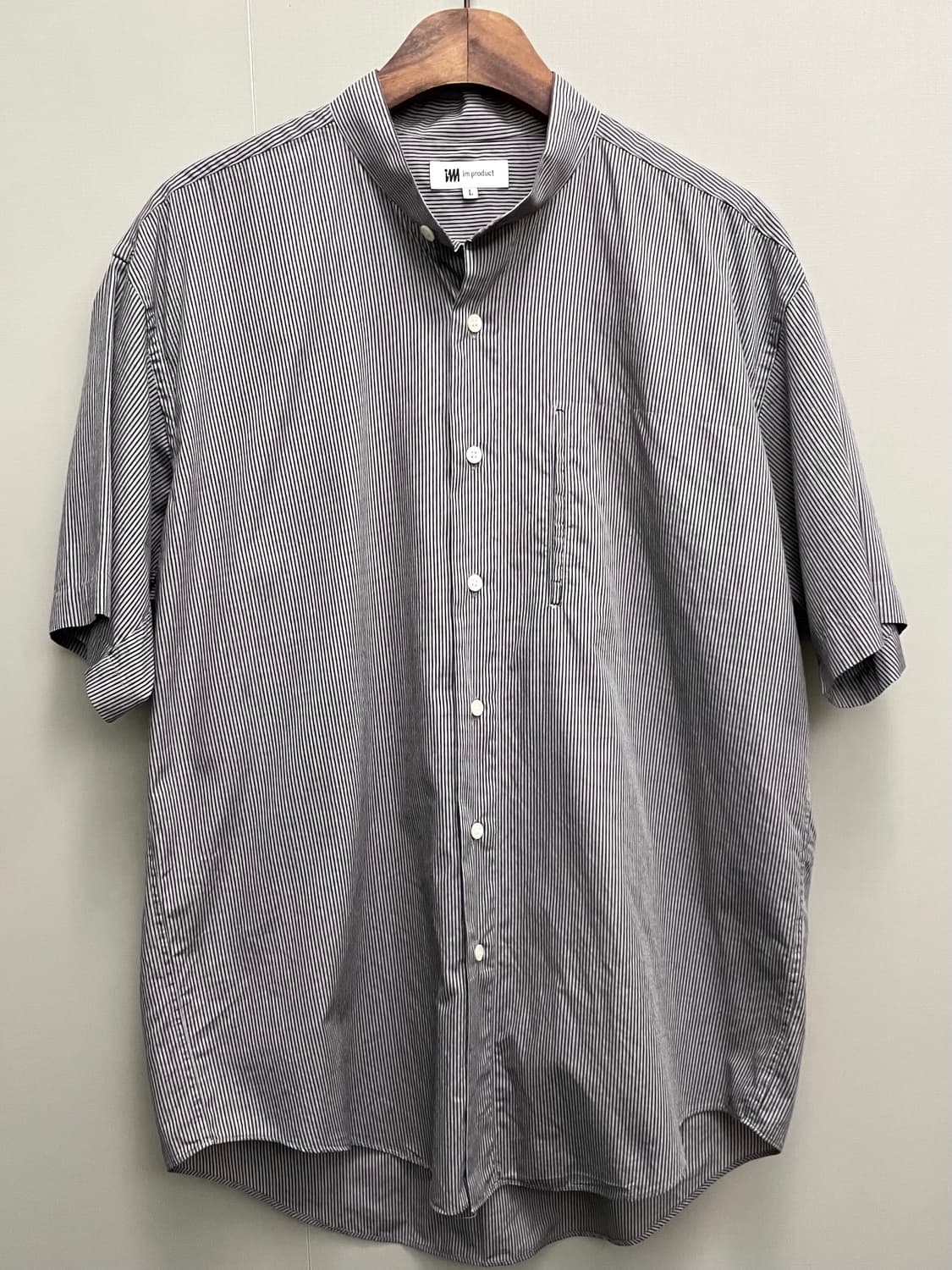 (L~XL)90s im 이세이미야케 포켓 차이나카라 반팔셔츠 상품이미지1