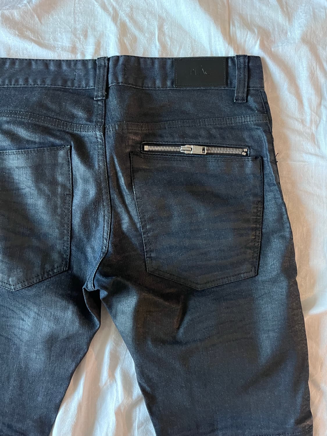 PLAC Waxed Coated Denim Biker Jeans 상품이미지5