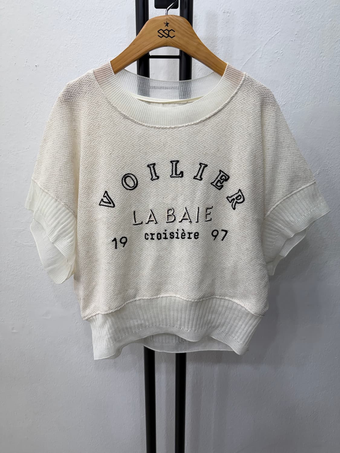 정품) SJSJ 한섬 22ss 오버핏 니트 반팔 85 상품이미지1