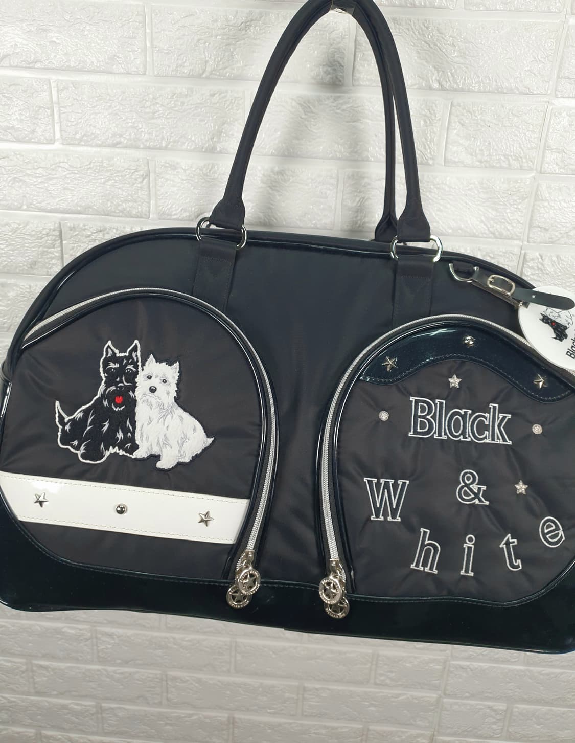 블랙앤화이트 골프 보스턴백 상품이미지3