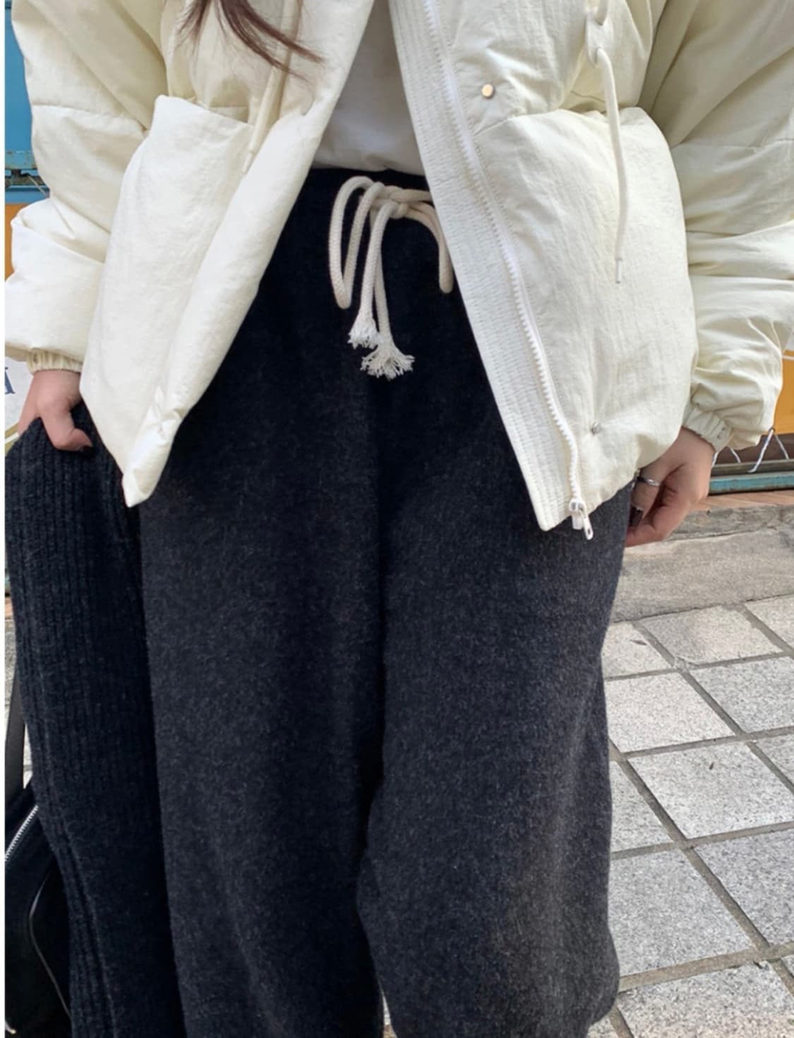 므앤 보카 니트 조거팬츠 차콜 상품이미지2