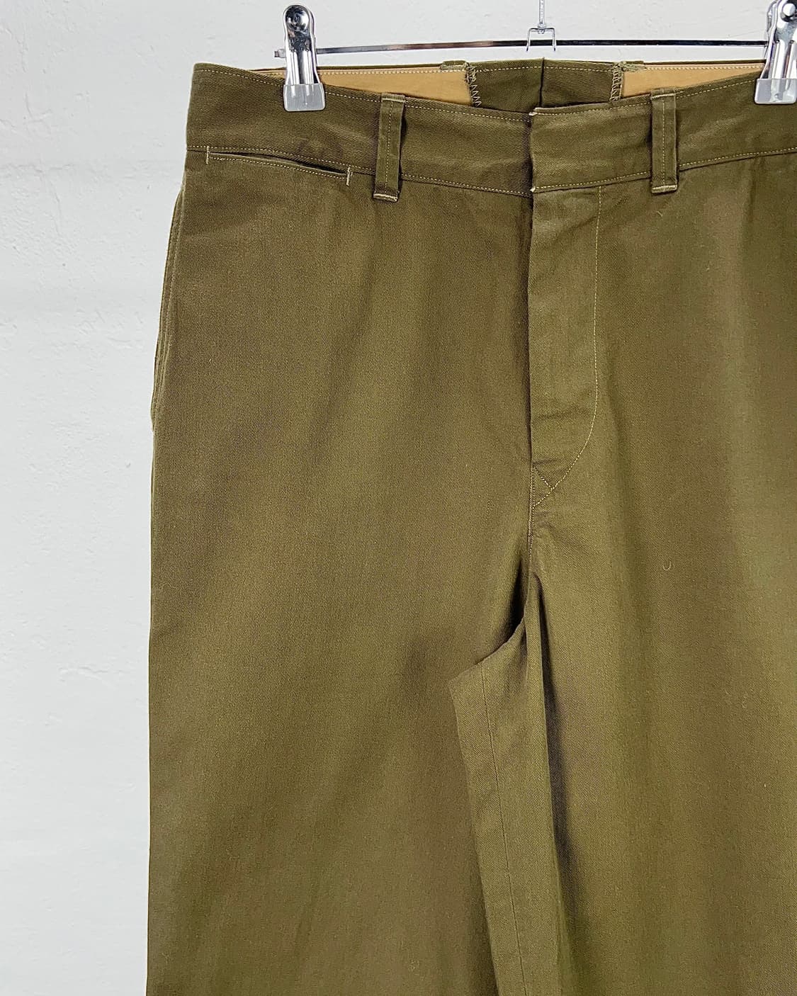 45 알피엠 다크 올리브 와이드 치노 코튼 팬츠 상품이미지2