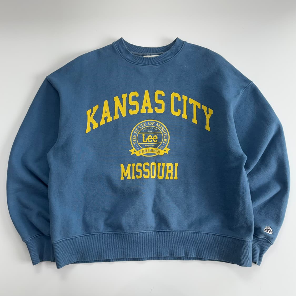 Lee 리 옐로우 로고 블루 맨투맨 상품이미지3