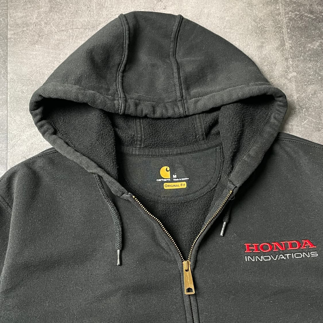 CARHARTT 칼하트 빈티지 블랙 기모 후드 집업 A00843 상품이미지2