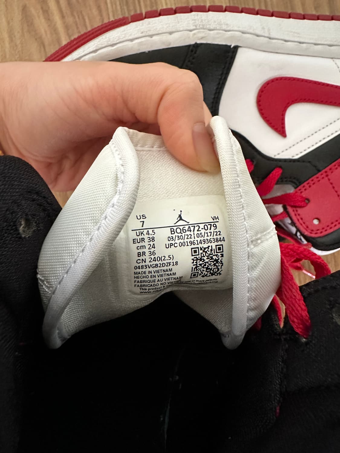 나이키 에어 조던 레드블랙 상품이미지5