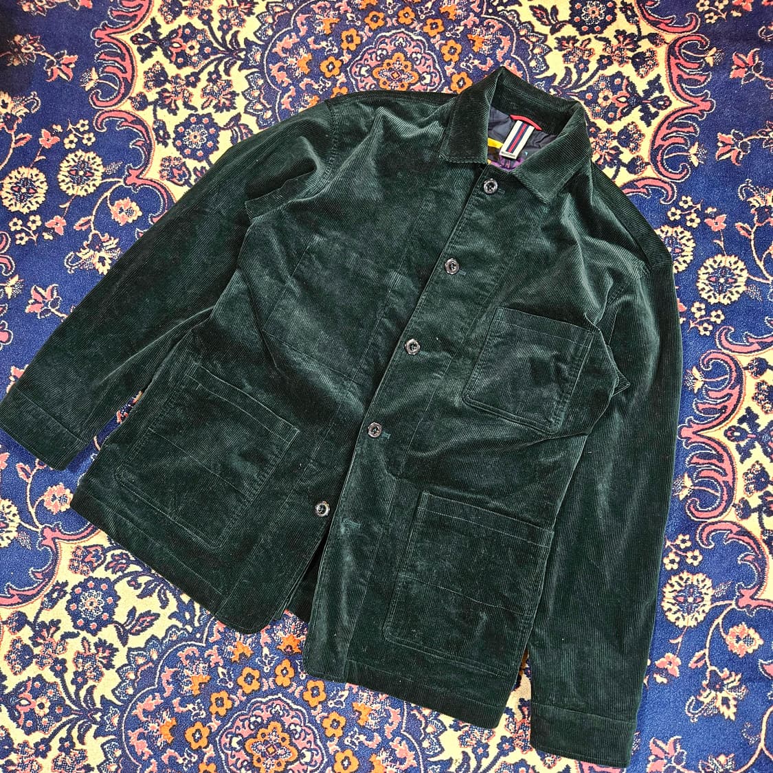 헨리코튼 20FW 리미티드 코듀로이 딥그린 풀 버튼 자켓 L size 상품이미지1