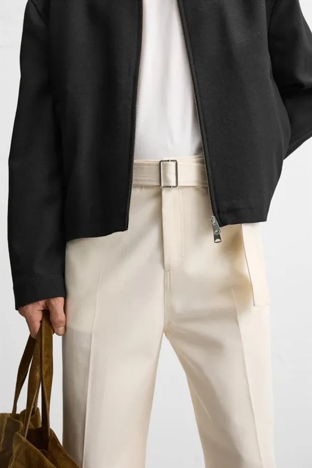 자라 25ss 맨즈 에디션 에크루 면팬츠 상품이미지3