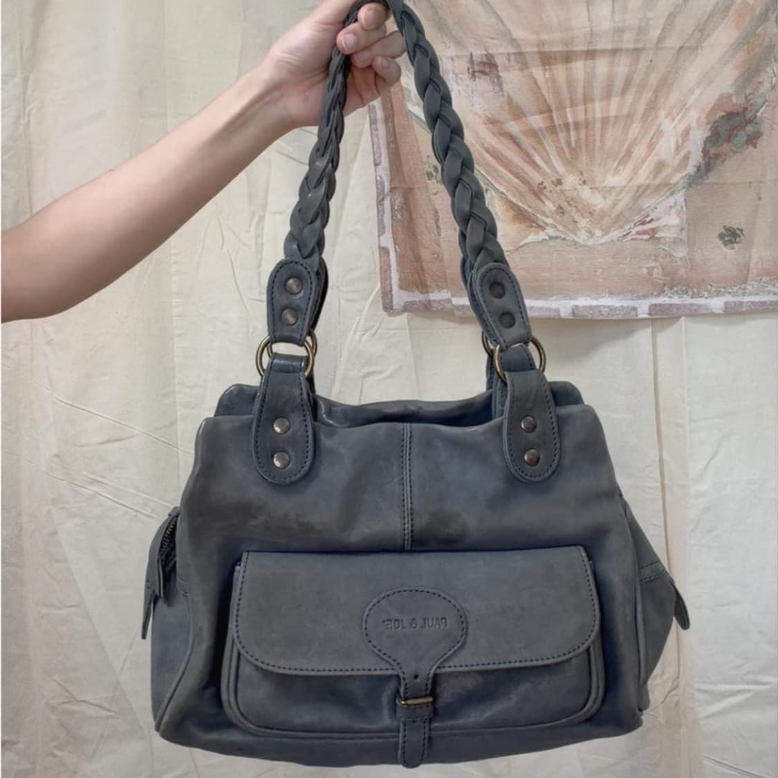 폴앤조 프랑스제 braided strap cow lether 숄더백 상품이미지1