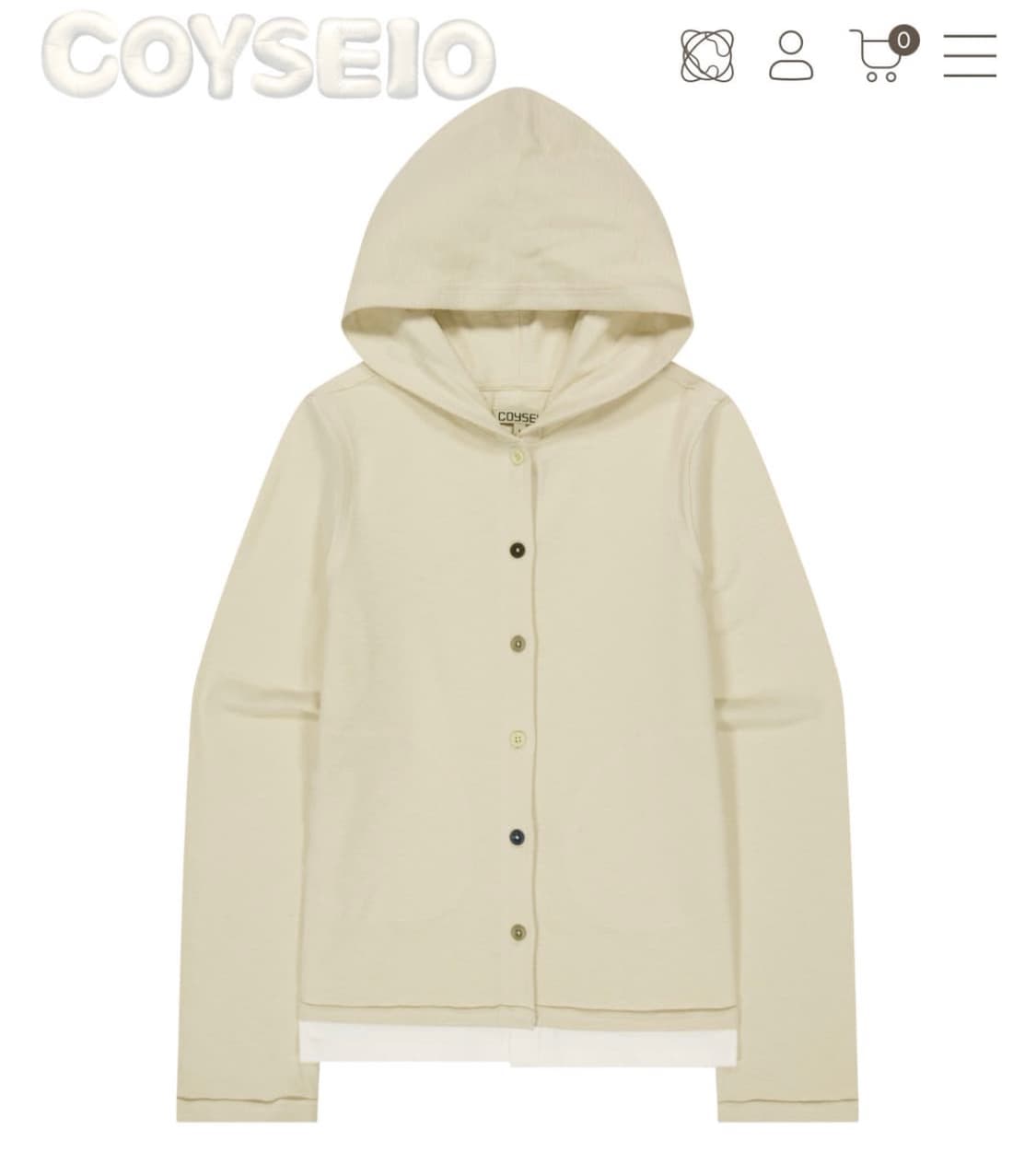 코이세이오 버튼업 후디 가디건 1사이즈 상품이미지1