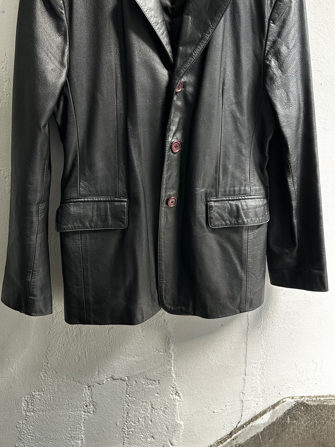 00's 레더 블레이저 가죽 자켓 상품이미지7