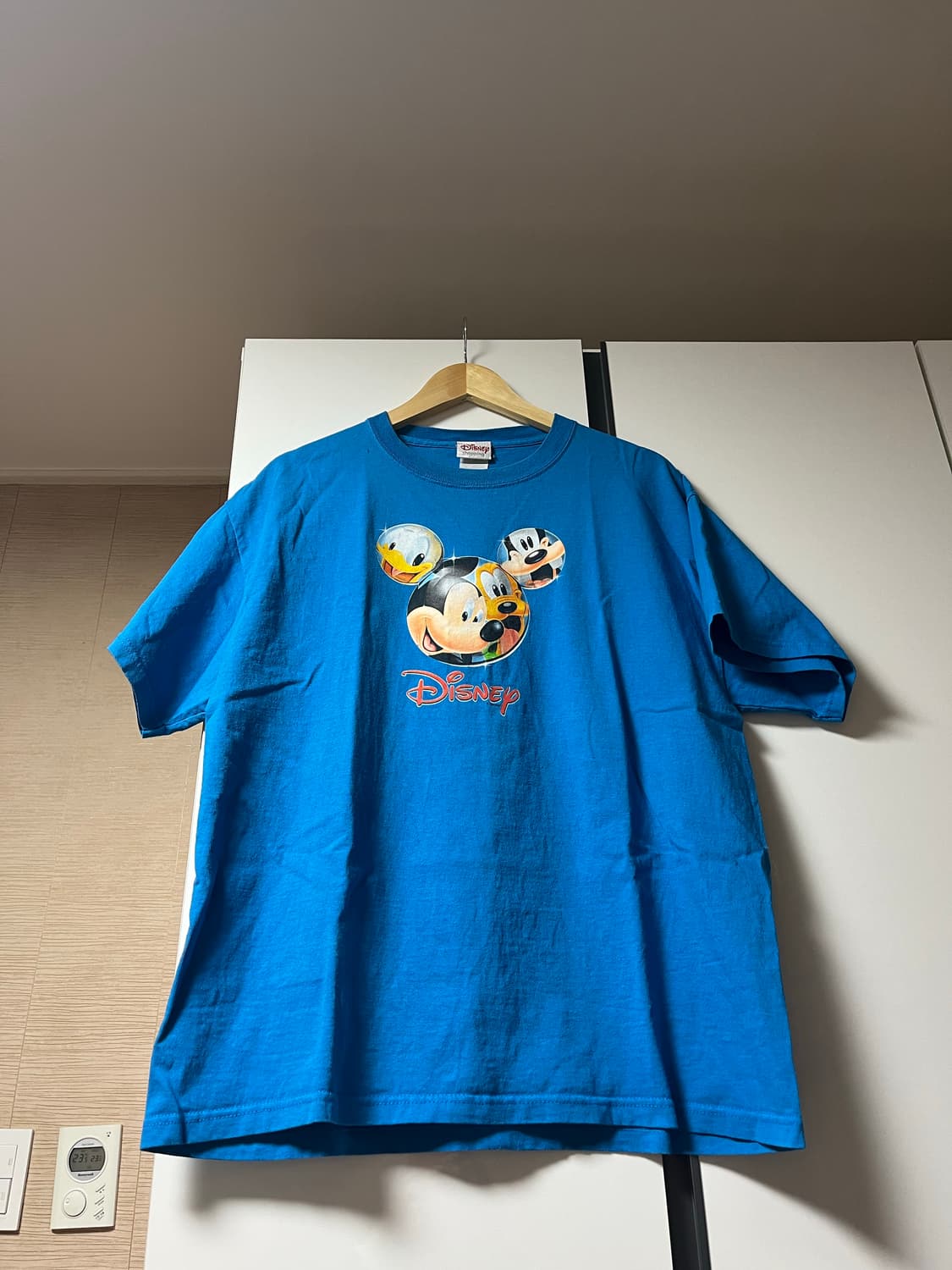 [L] 디즈니 미키 마우스 반팔티셔츠 하늘색 스카이블루 상품이미지1