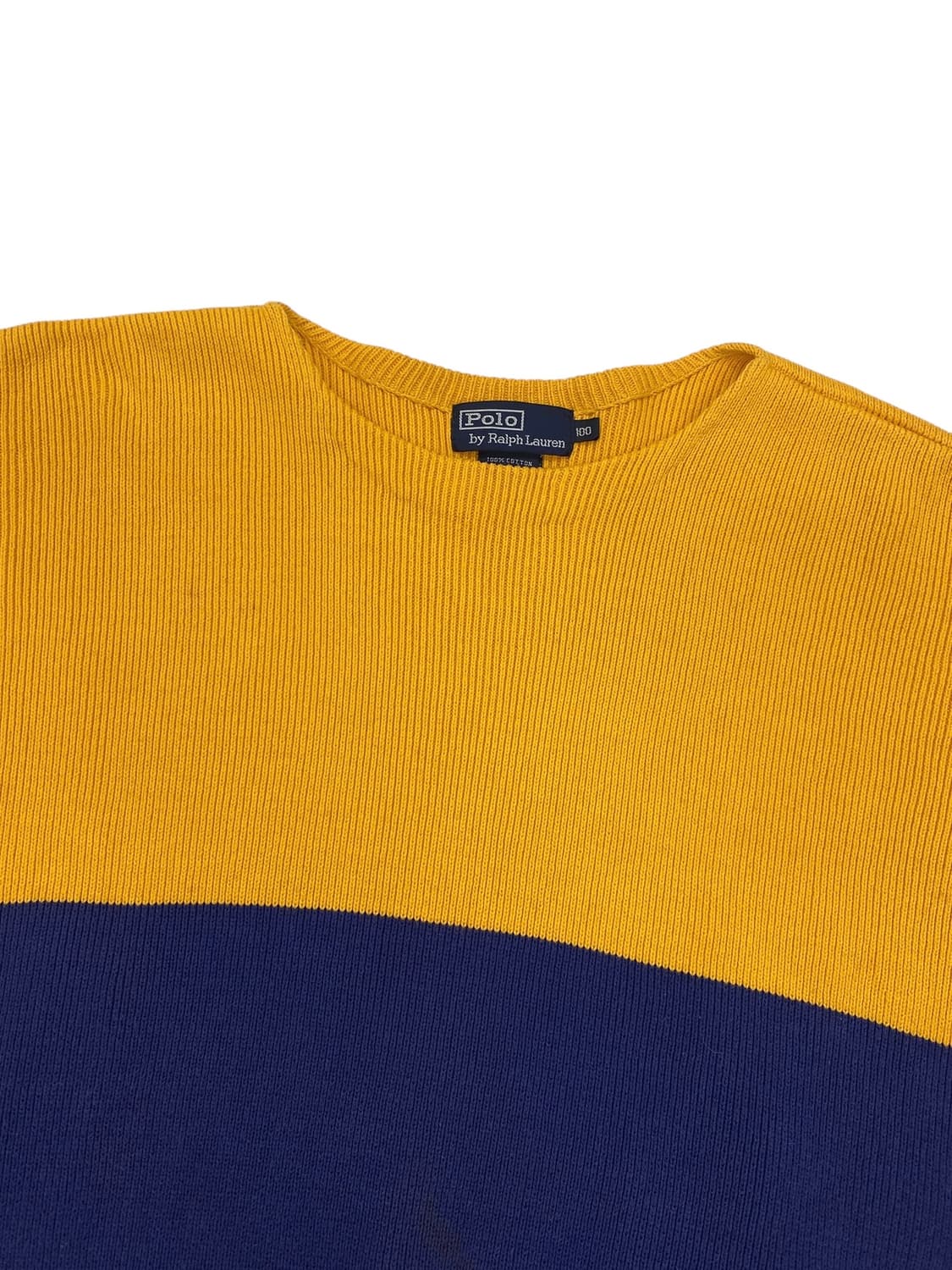 90's 폴로 컬러블록 보트넥 스뤠터 상품이미지3