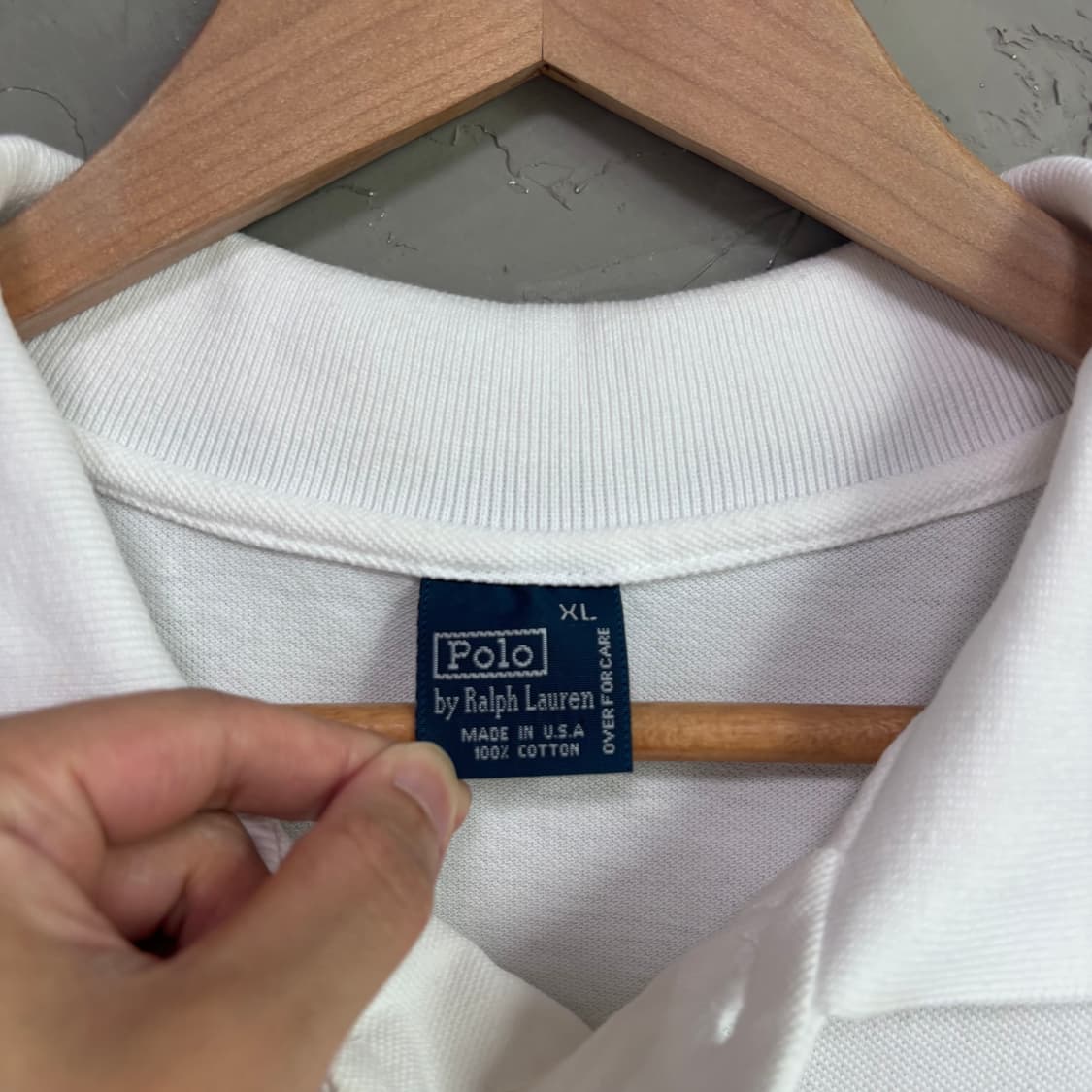 폴로 랄프로렌 빅포니 카라티 화이트 네이비 상품이미지3