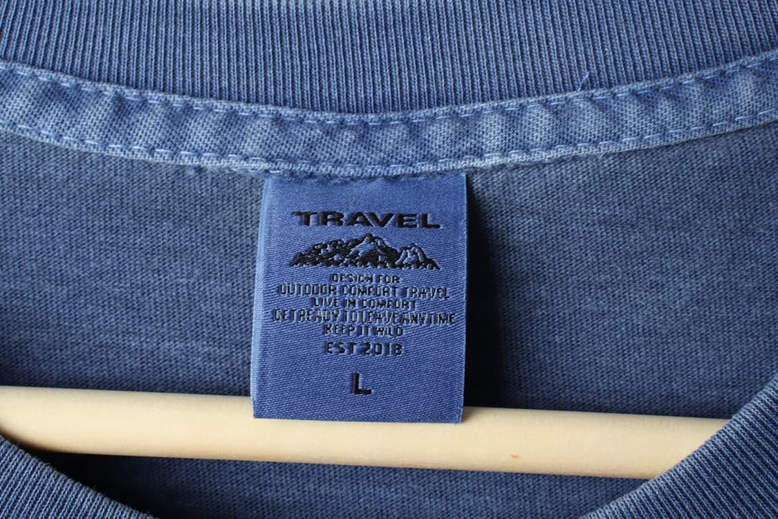 (L-XL) 트레블 반팔 티셔츠 피그먼트 빅로고 블루 스트릿-7B80 상품이미지5
