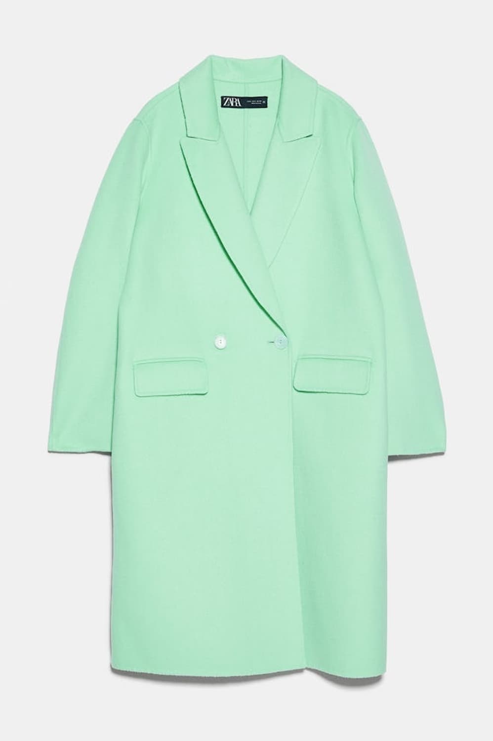 zara 자라 민트 오버핏 카라 모직 울 코트 S 상품이미지2