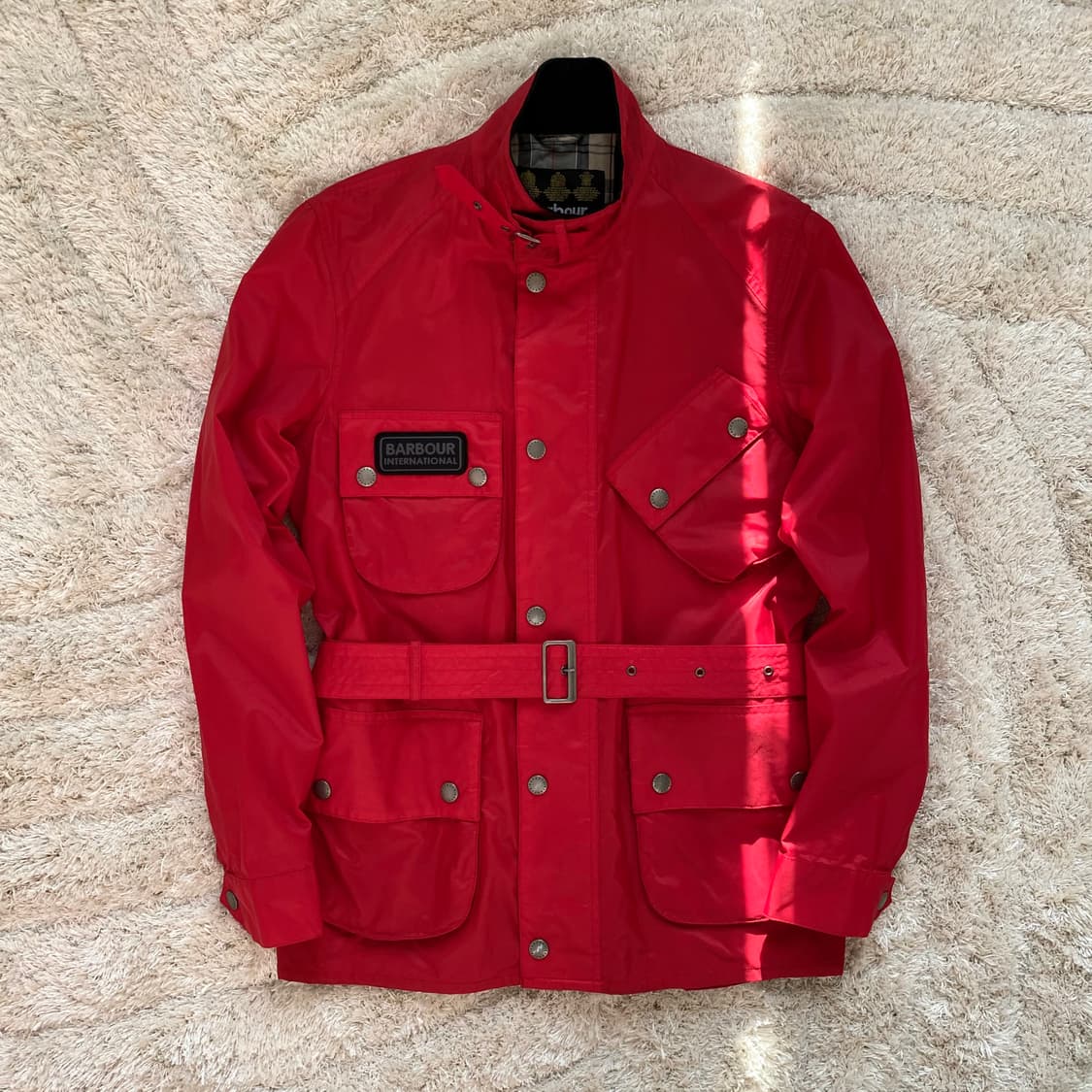 바버 인터네셔널 Silver Nylon 자켓 스몰 상품이미지1