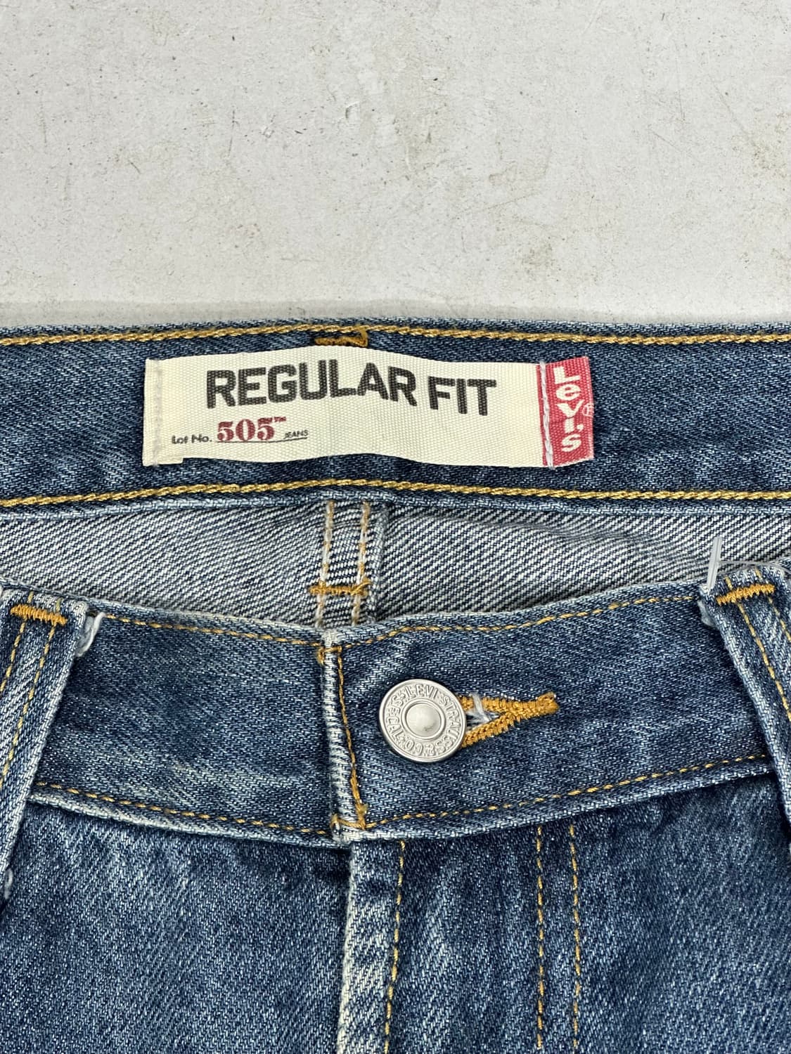 리바이스 505 중청 와이드 데님 팬츠 34 상품이미지7