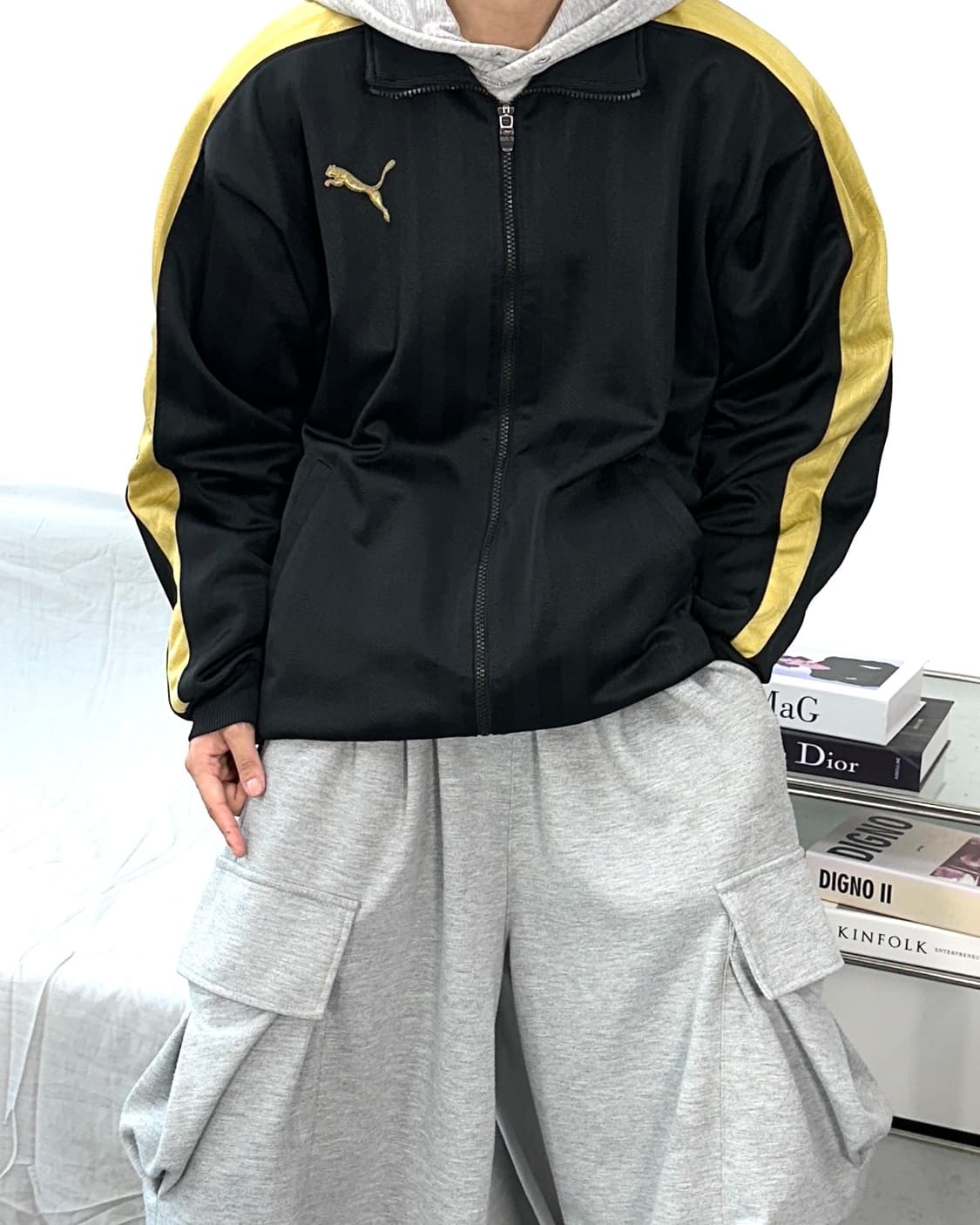 푸마 제펜 블랙 골드 트랙탑 져지 L 상품이미지2