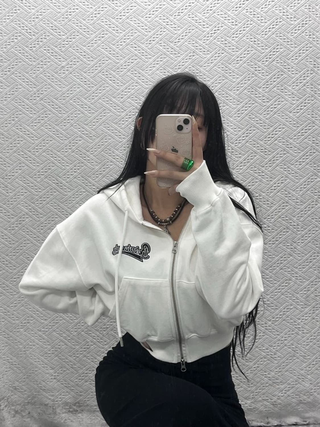 본투윈 올드스쿨 키치 빈티지 백로고 후드집업 F C08402 상품이미지1