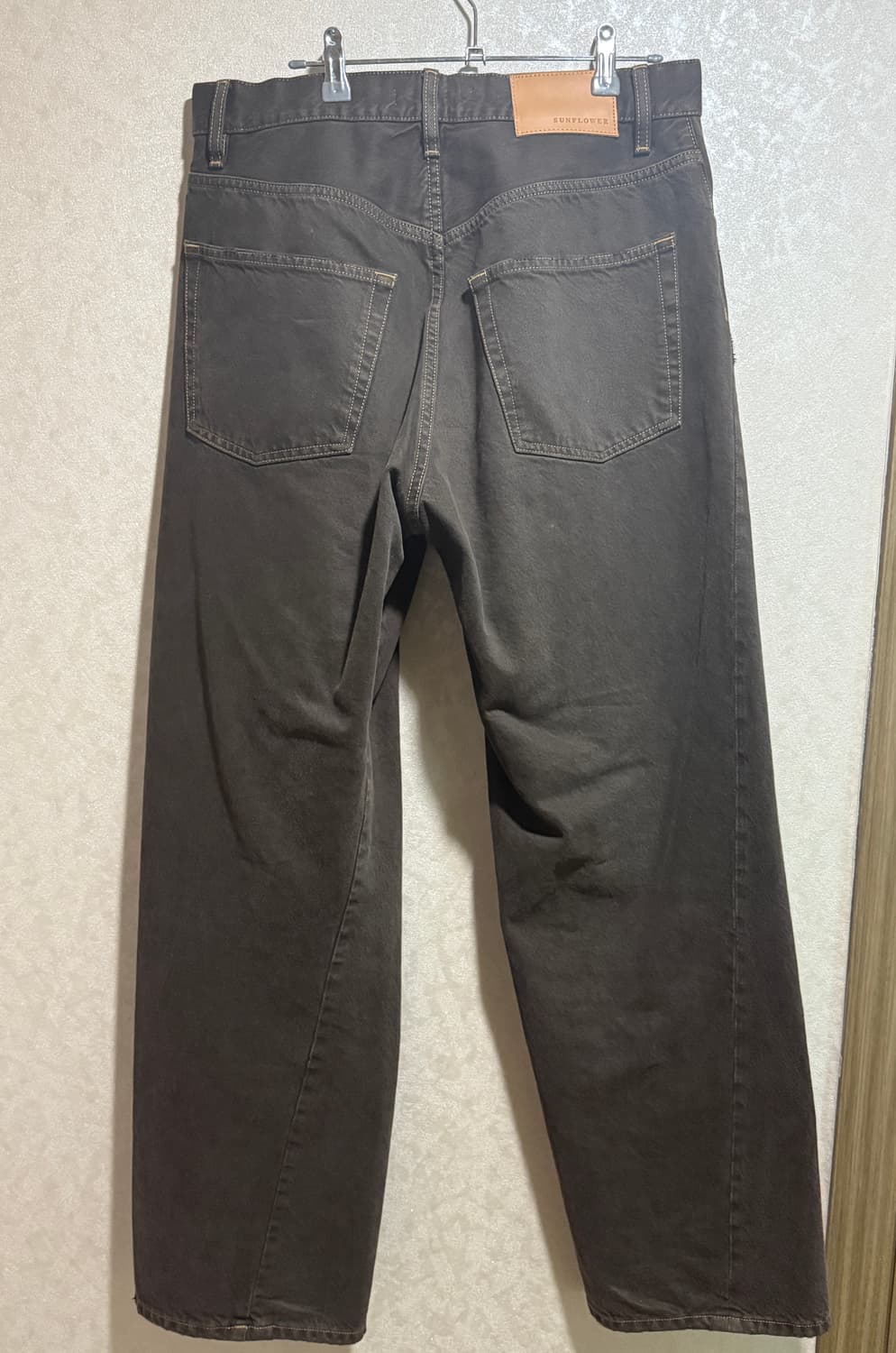 선플라워 와이드 트위스트 데님 브라운 32/32 상품이미지2