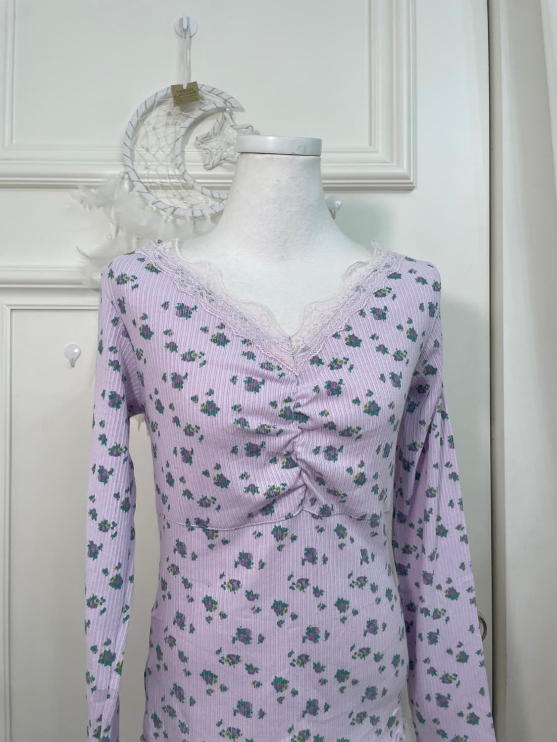lavender flower lace point basic shirrin 상품이미지5