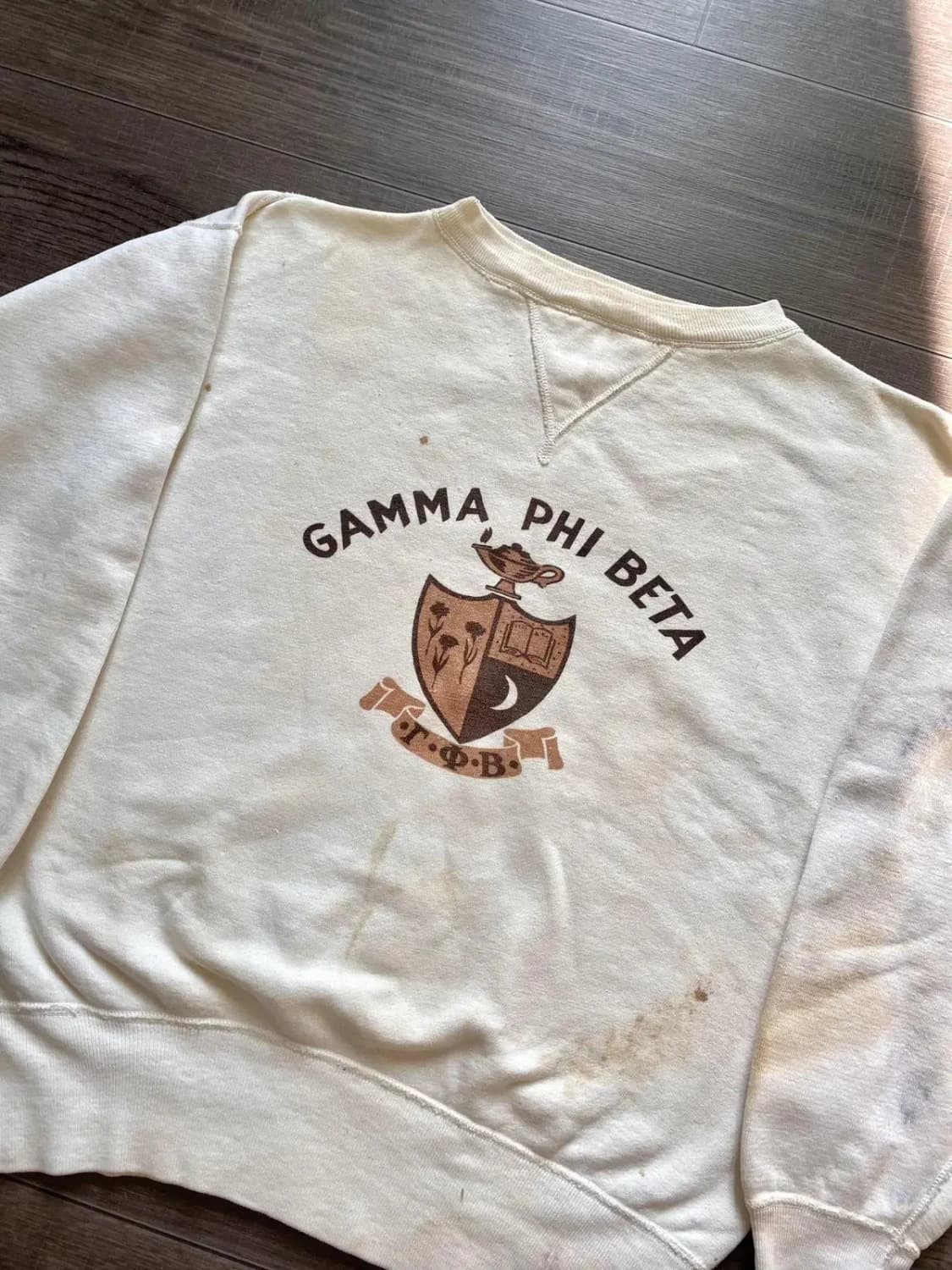 50's 'GAMMA PHI BETA' 빈티지 스웻셔츠 95~100 상품이미지2