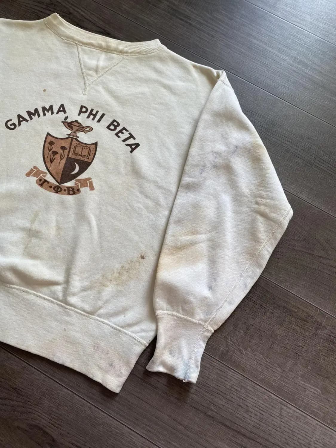 50's 'GAMMA PHI BETA' 빈티지 스웻셔츠 95~100 상품이미지3