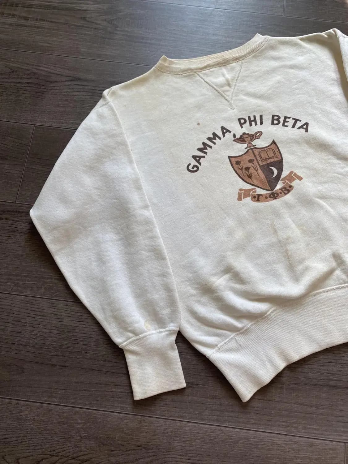 50's 'GAMMA PHI BETA' 빈티지 스웻셔츠 95~100 상품이미지4