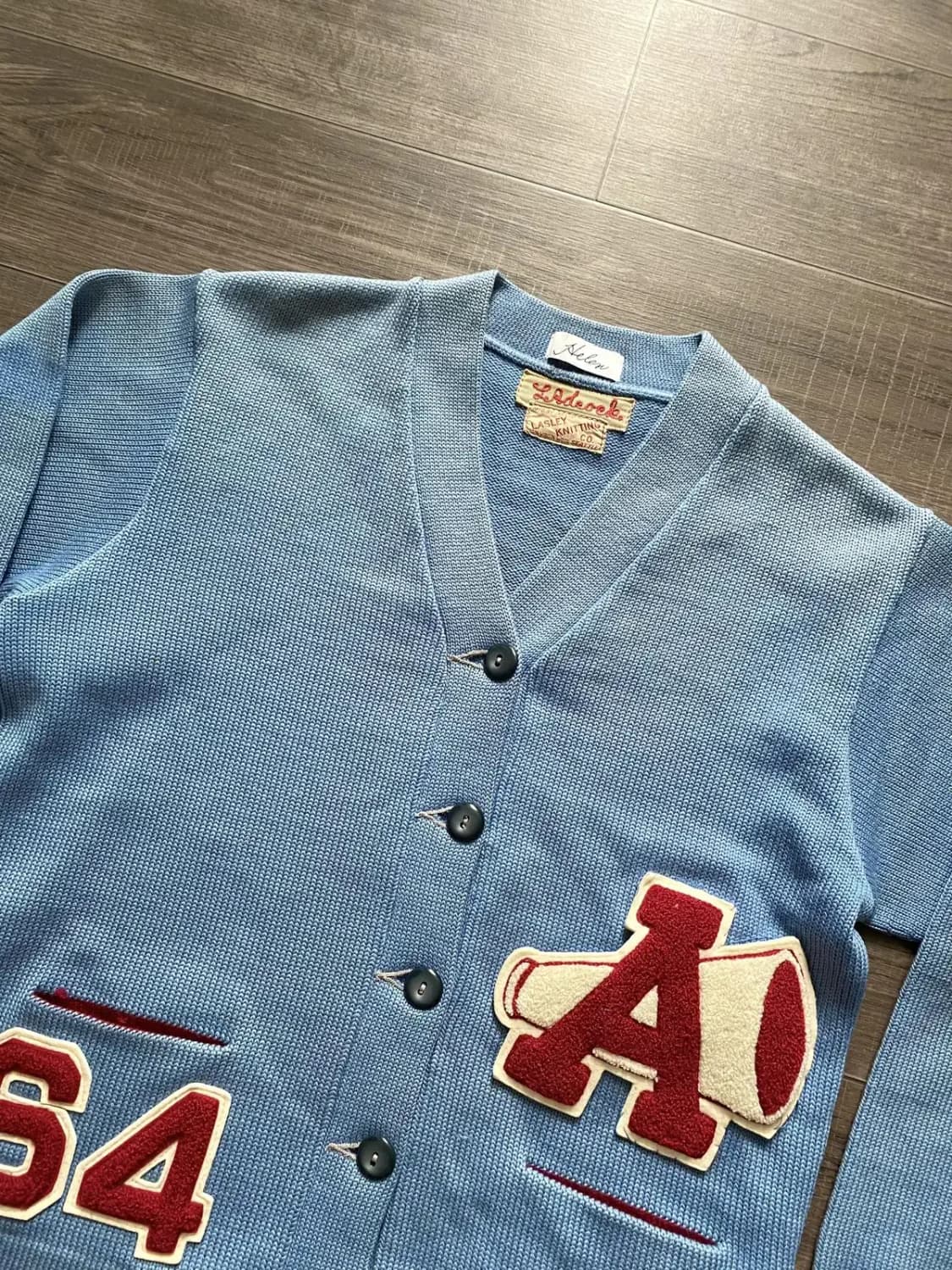 60's Lasley Knitting Co. 레터맨 가디건 100 상품이미지2