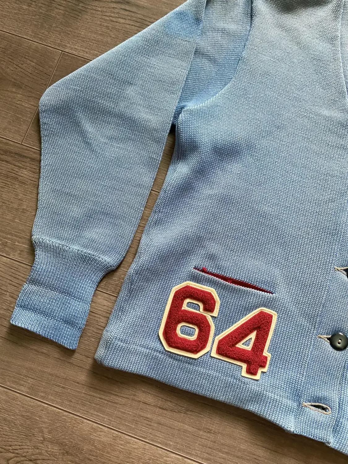 60's Lasley Knitting Co. 레터맨 가디건 100 상품이미지3