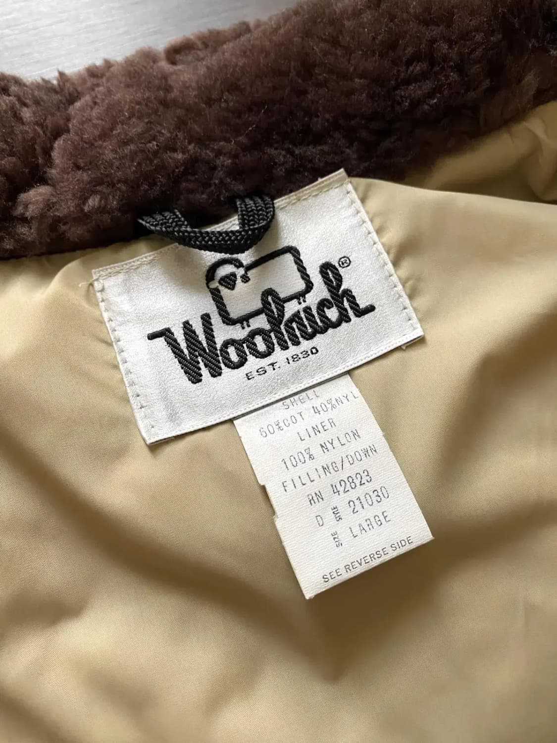 70's 울리치 쉐르파 칼라 구스 다운 자켓 L(100~105) 상품이미지10