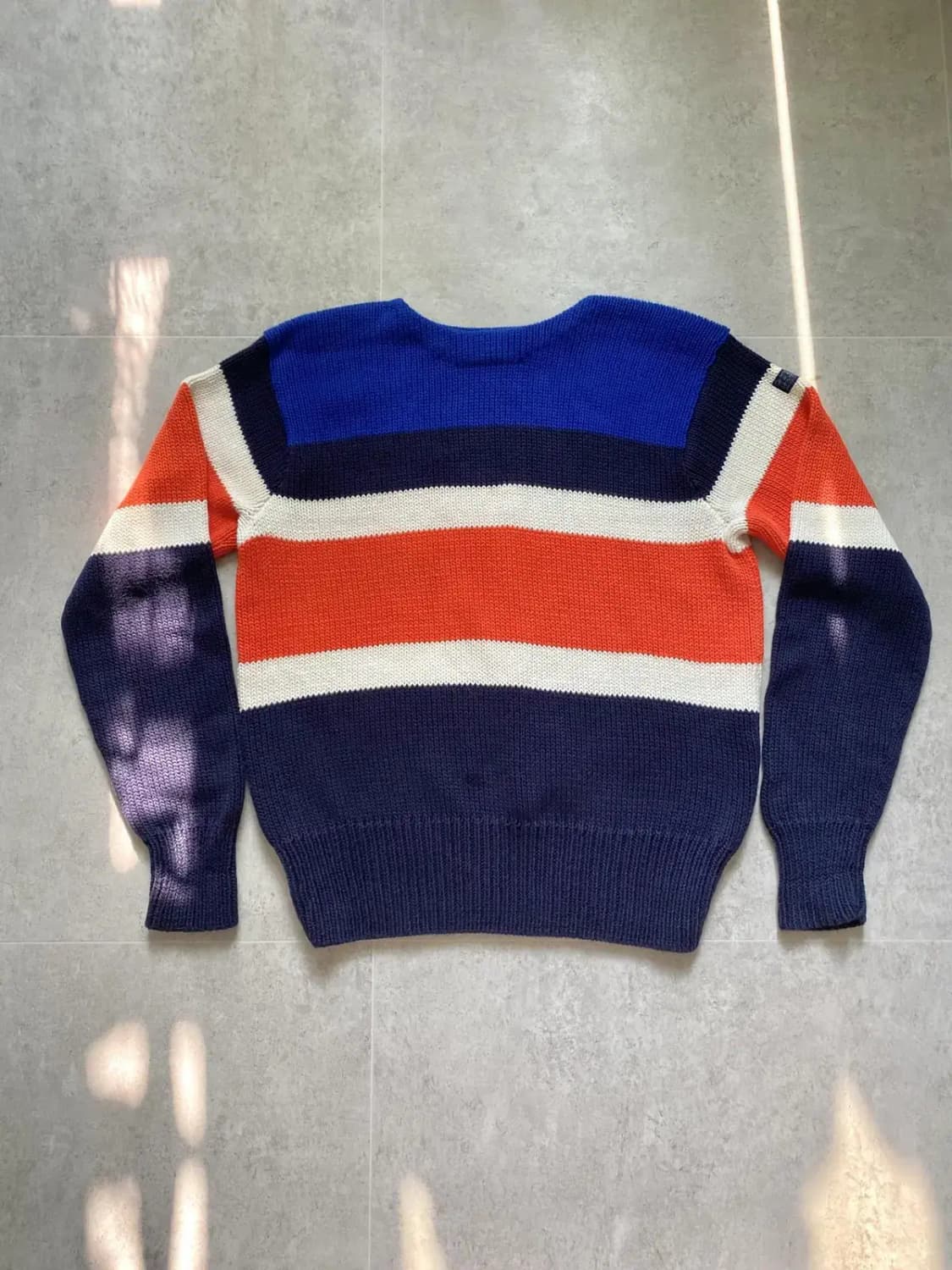 90's 폴로 랄프로렌 컬러 블럭 마린 스웨터 L(100) 상품이미지2
