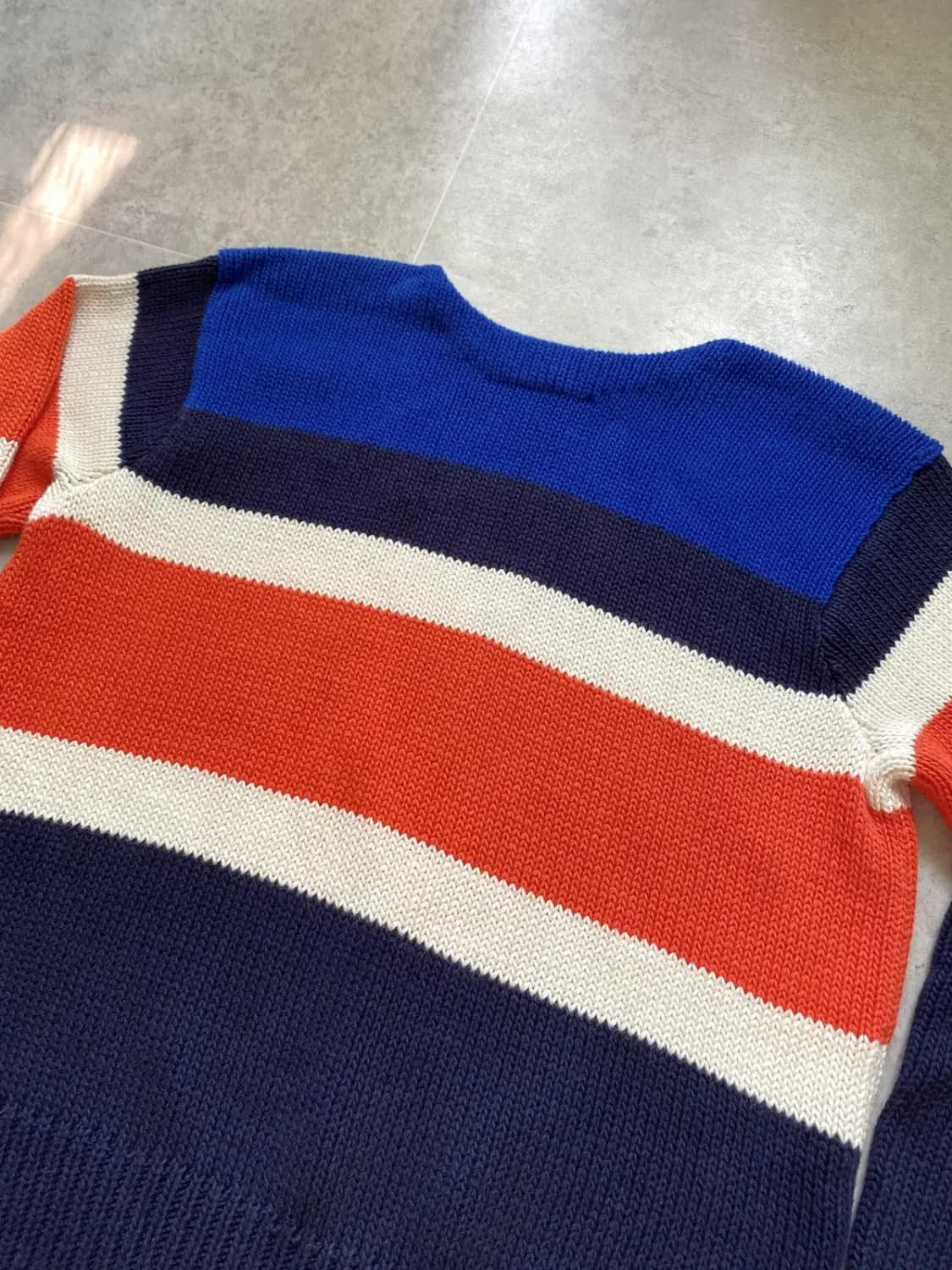 90's 폴로 랄프로렌 컬러 블럭 마린 스웨터 L(100) 상품이미지3