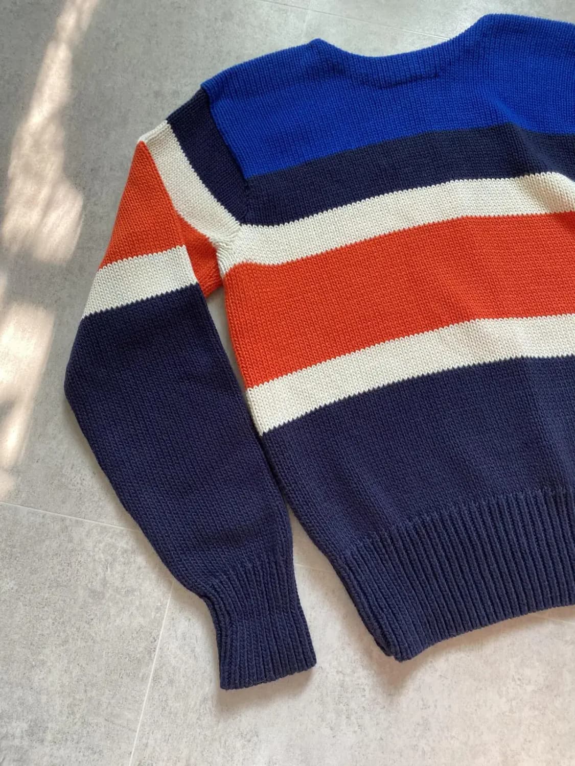 90's 폴로 랄프로렌 컬러 블럭 마린 스웨터 L(100) 상품이미지4
