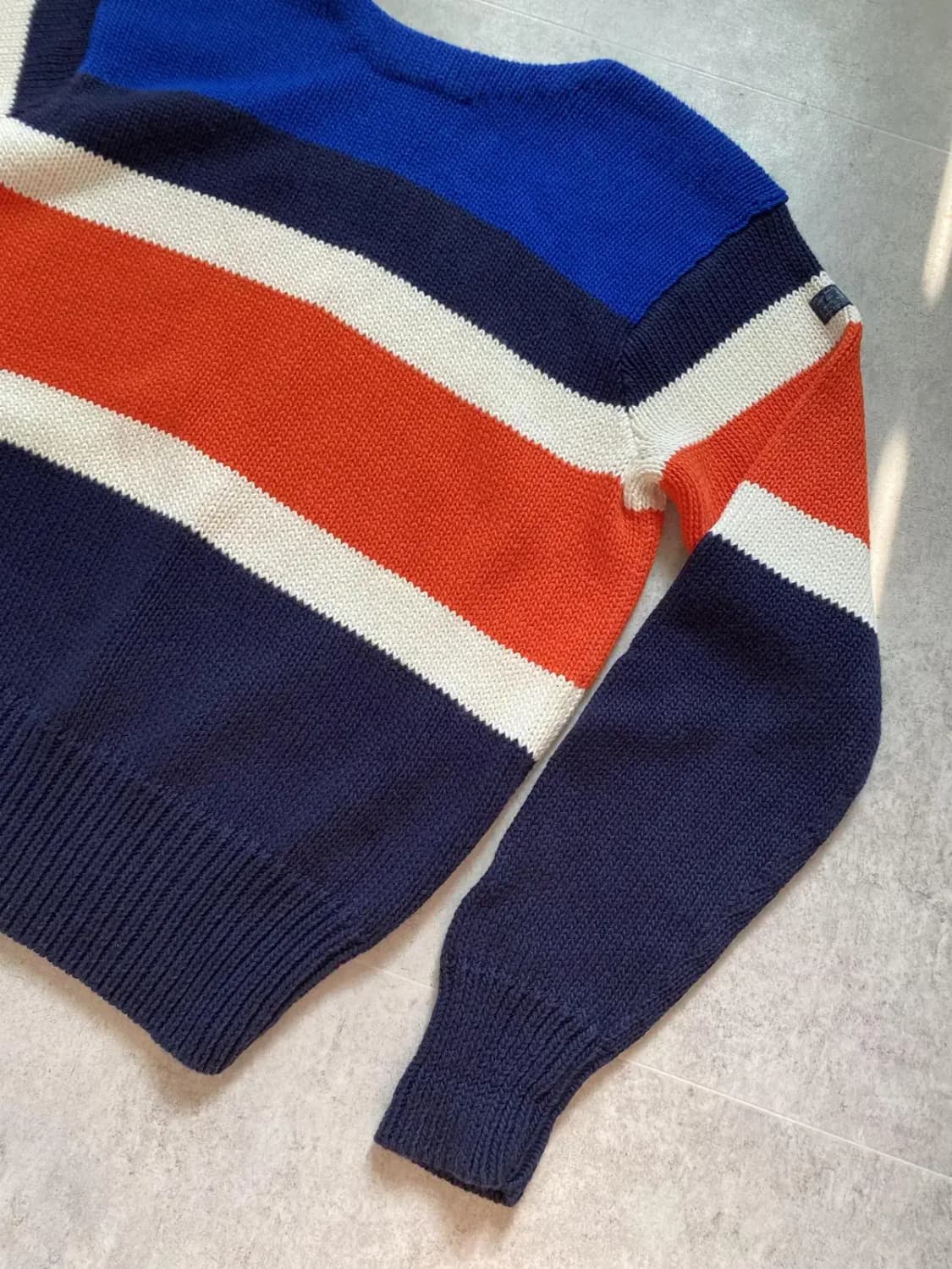 90's 폴로 랄프로렌 컬러 블럭 마린 스웨터 L(100) 상품이미지5