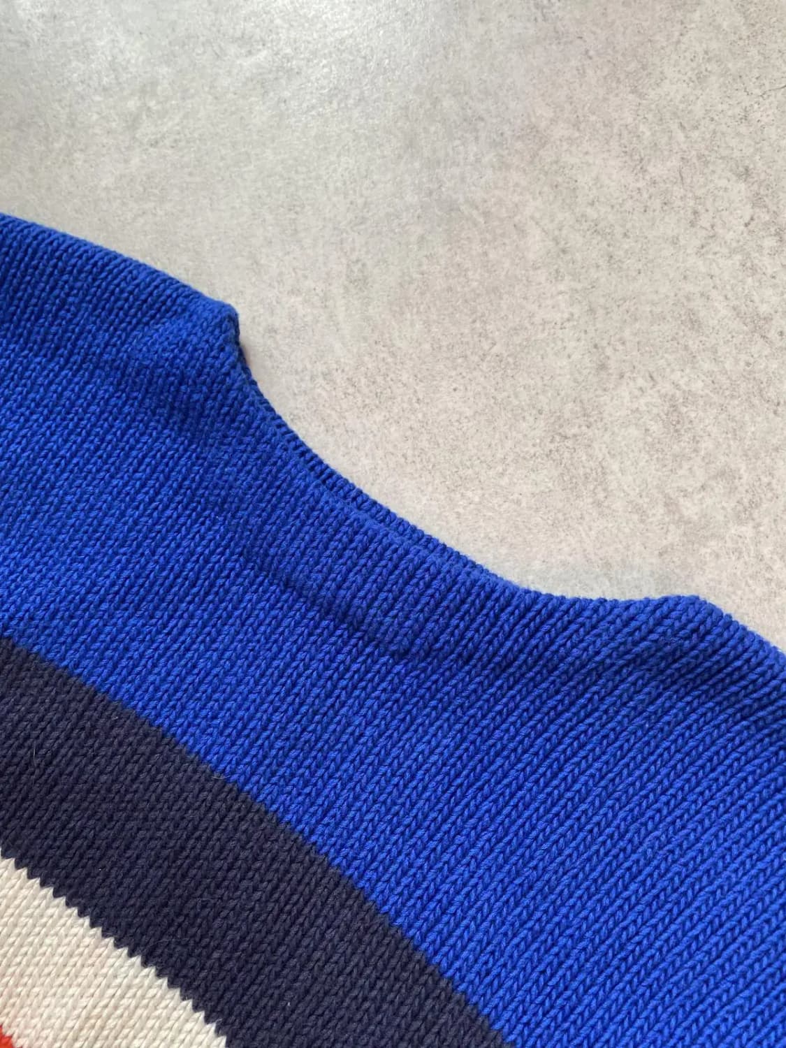 90's 폴로 랄프로렌 컬러 블럭 마린 스웨터 L(100) 상품이미지7