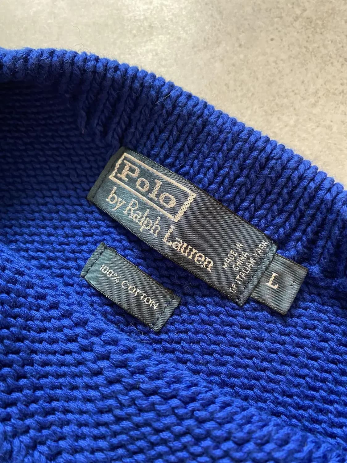 90's 폴로 랄프로렌 컬러 블럭 마린 스웨터 L(100) 상품이미지8