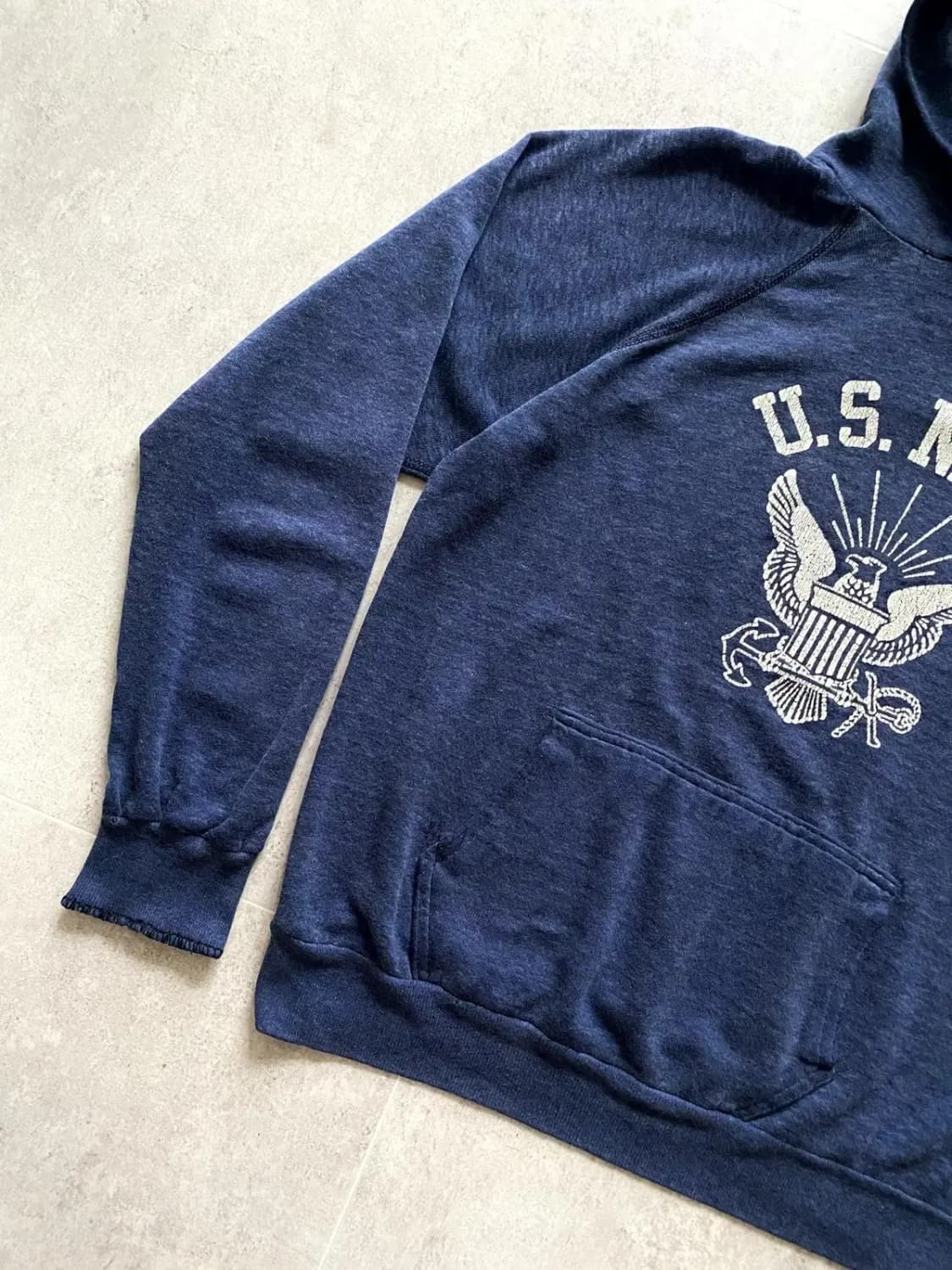 Rare 70~80's U.S NAVY 스웻 후디 100~103사이즈 상품이미지5