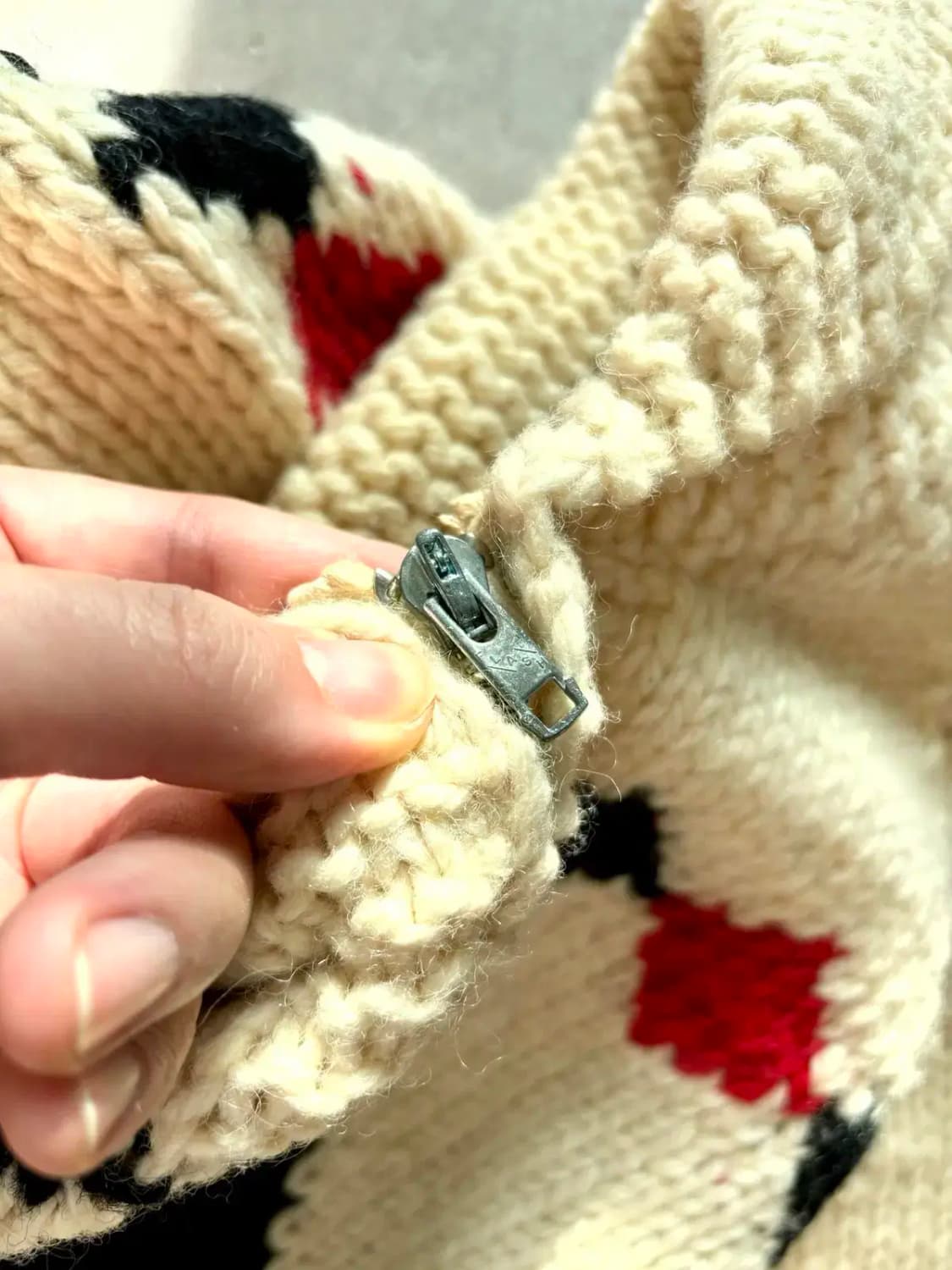 60's 빈티지 헤비 울 코위찬 가디건 ~55 1/2 상품이미지5