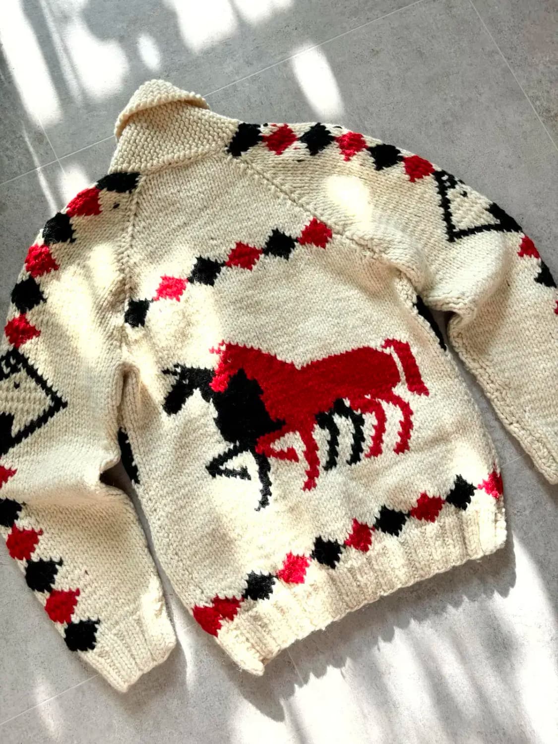 60's 빈티지 헤비 울 코위찬 가디건 ~55 1/2 상품이미지7