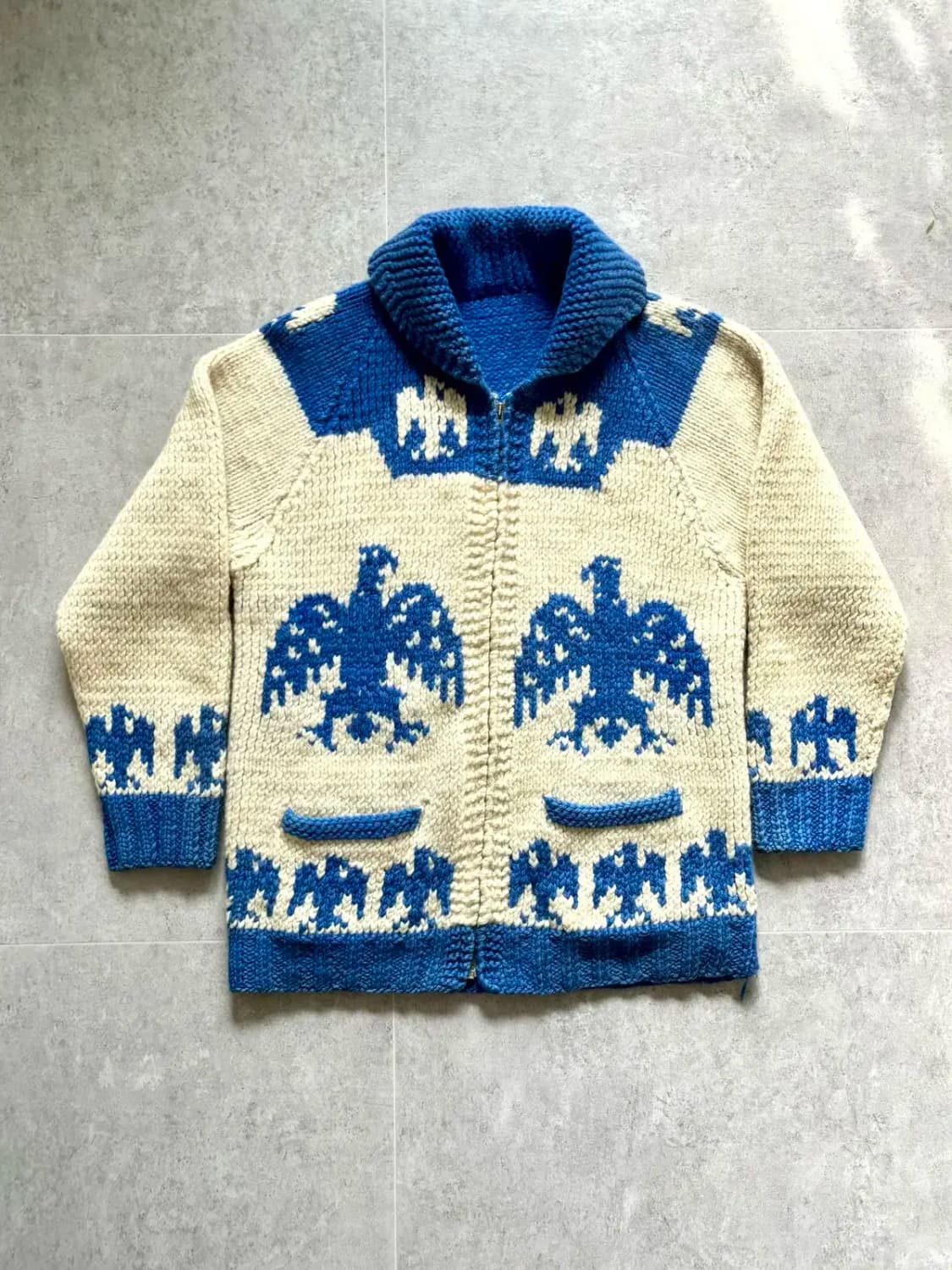 50's 빈티지 썬더버드 코위찬 울 가디건 100사이즈 상품이미지1