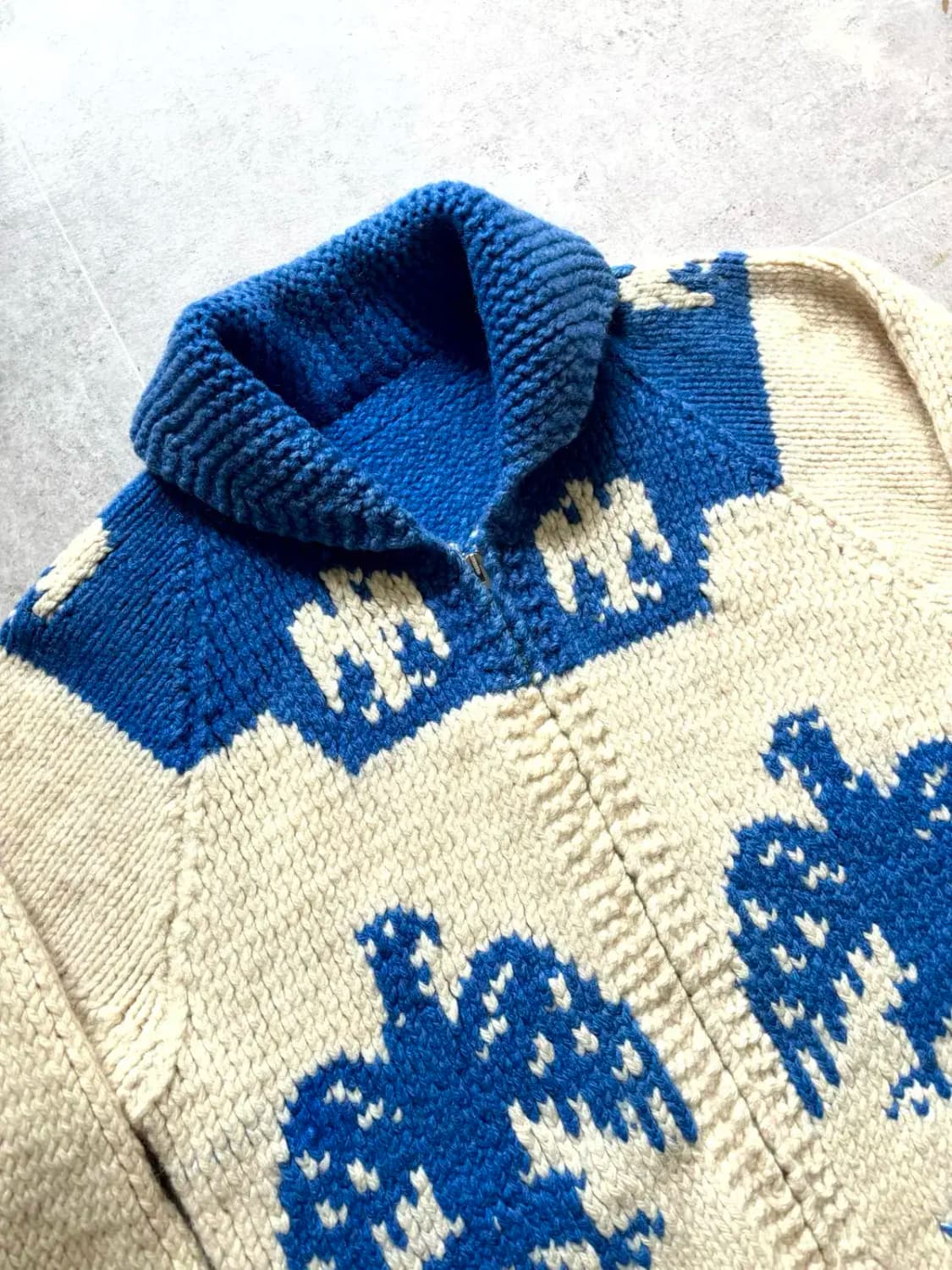 50's 빈티지 썬더버드 코위찬 울 가디건 100사이즈 상품이미지2