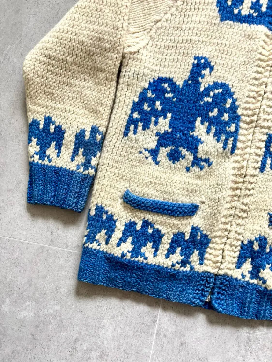 50's 빈티지 썬더버드 코위찬 울 가디건 100사이즈 상품이미지3