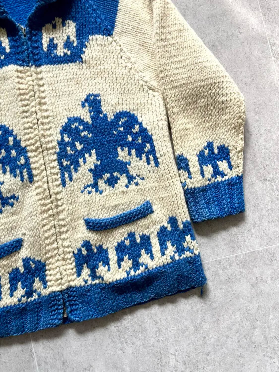 50's 빈티지 썬더버드 코위찬 울 가디건 100사이즈 상품이미지4