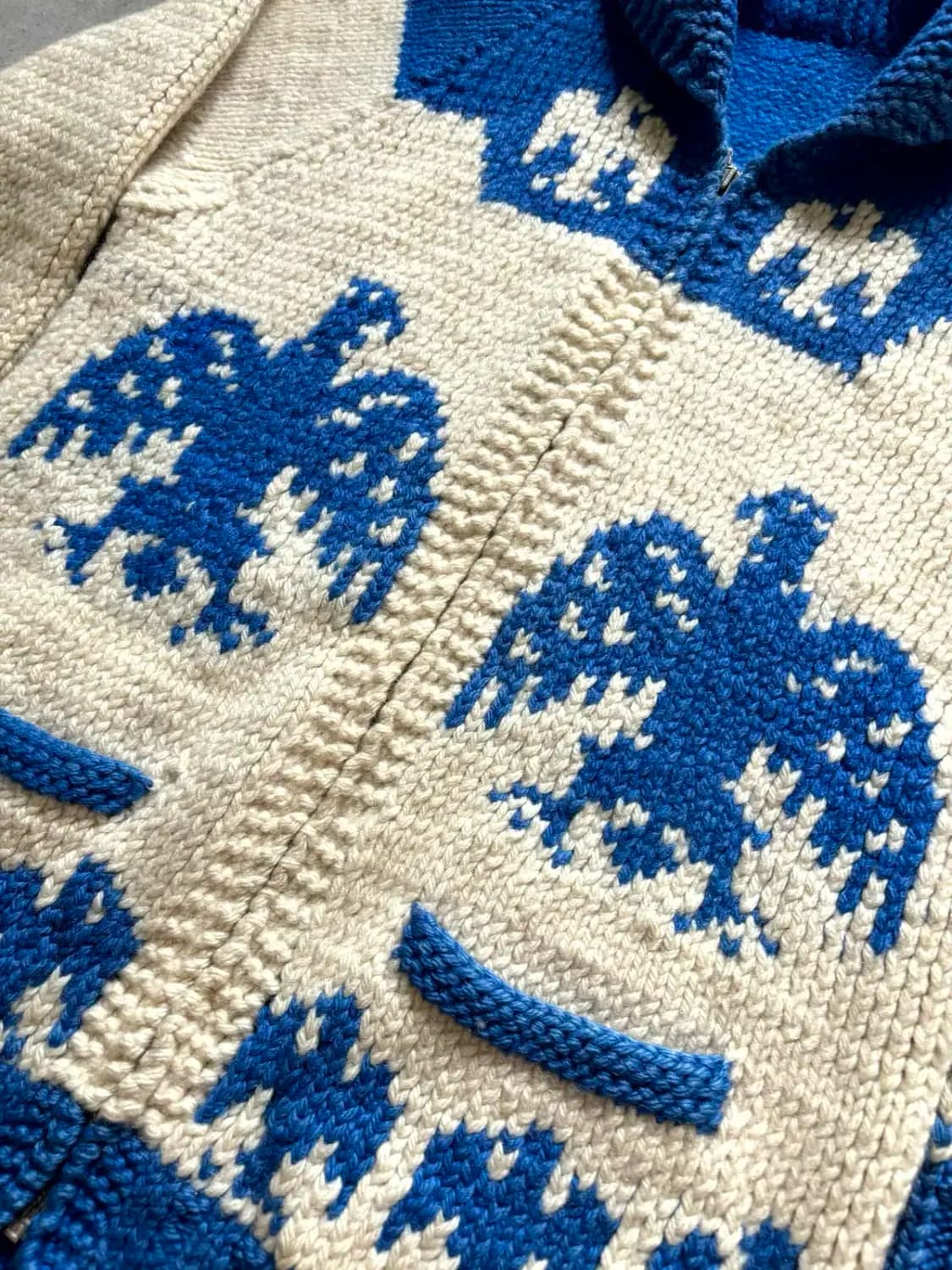 50's 빈티지 썬더버드 코위찬 울 가디건 100사이즈 상품이미지5